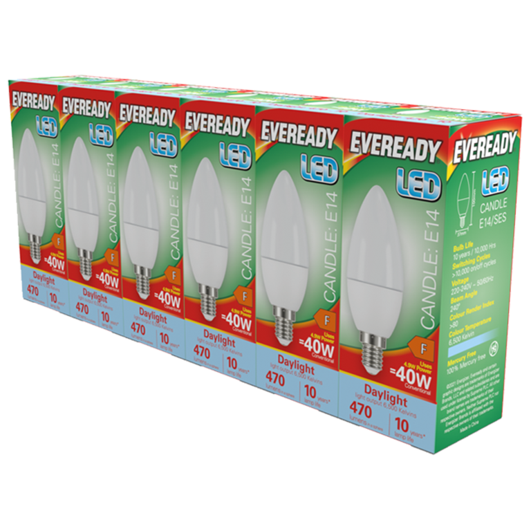 LED SES Candle E14 Pack 6