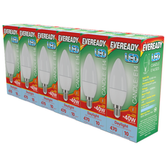 LED SES Candle E14 Pack 6