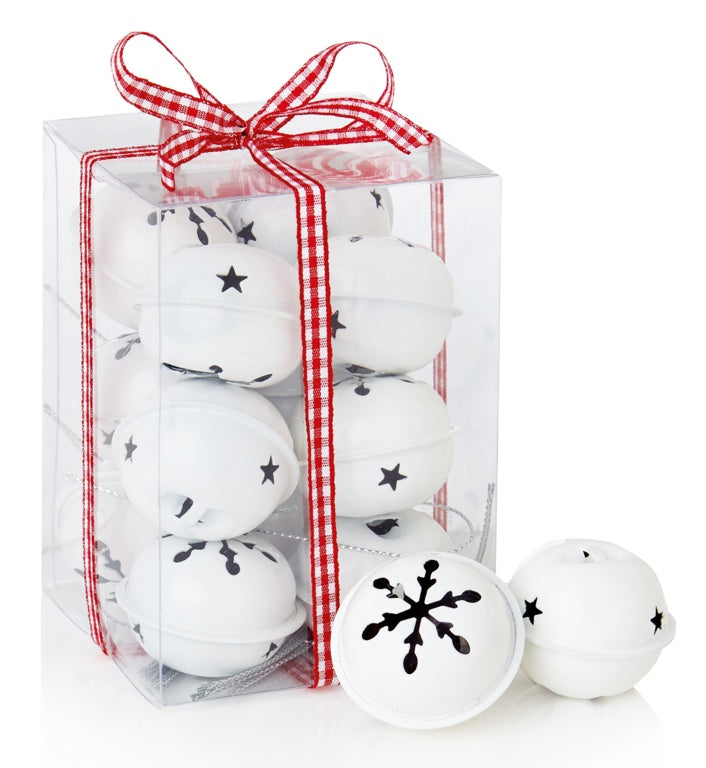 4cm White Jingle Bells Battery Operated
