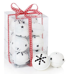 4cm White Jingle Bells Battery Operated