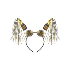 Champagne Bottles With Tinsel Headband