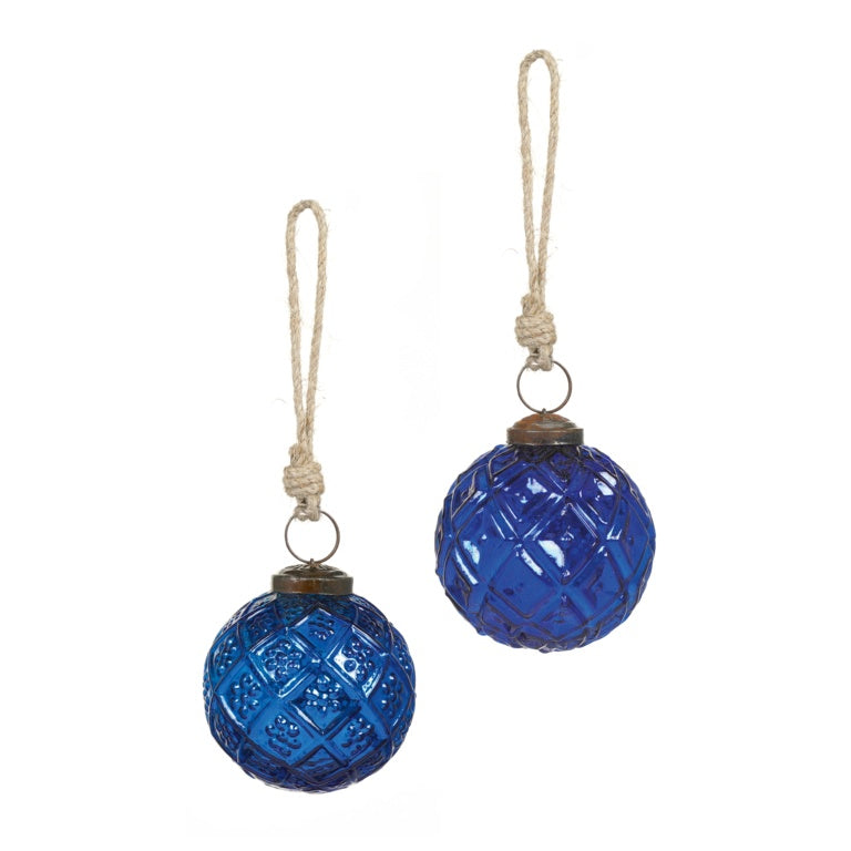Blue Diamond Glass Bauble