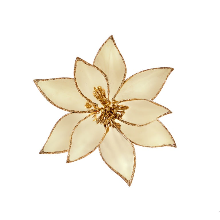 Champagne Gold Metallic Poinsettia