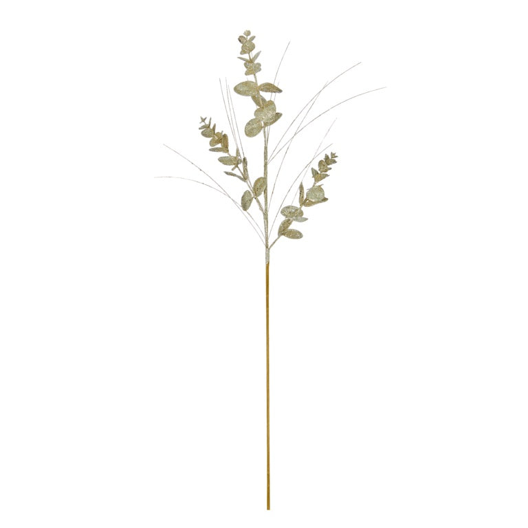 Champagne Gold Glitter Eucalyptus Spray