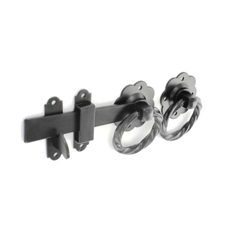 Twisted Ring Gate Latch Black