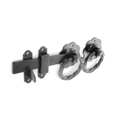 Twisted Ring Gate Latch Black