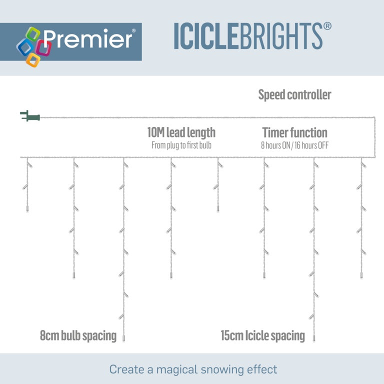 480 LEDs Snowing Icicles