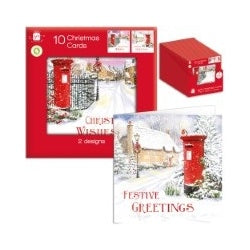 Square Painted Post Box Cards