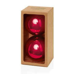 2 Piece Red Shiny Shatterproof Baubles