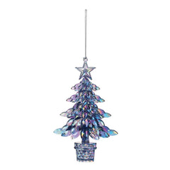 Blue Irid Tree Hanging Decoration