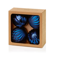 4 Piece Midnight Blue Geo Balls