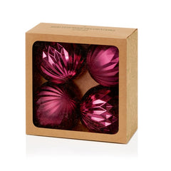 4 Piece Raspberry Geo Balls