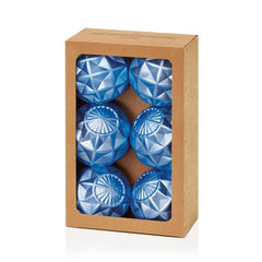 6 Piece Cornflower Blue Geo Balls