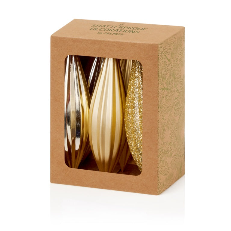 6 Piece Champ Gold Drop Bauble