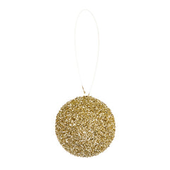 Champagne Gold Glittered Bauble
