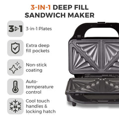 3 in 1 Deep Fill Sandwich Maker