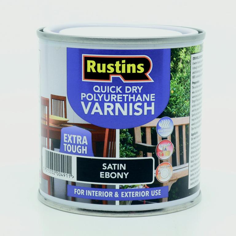 Quick Dry Poly Varnish Satin Ebony