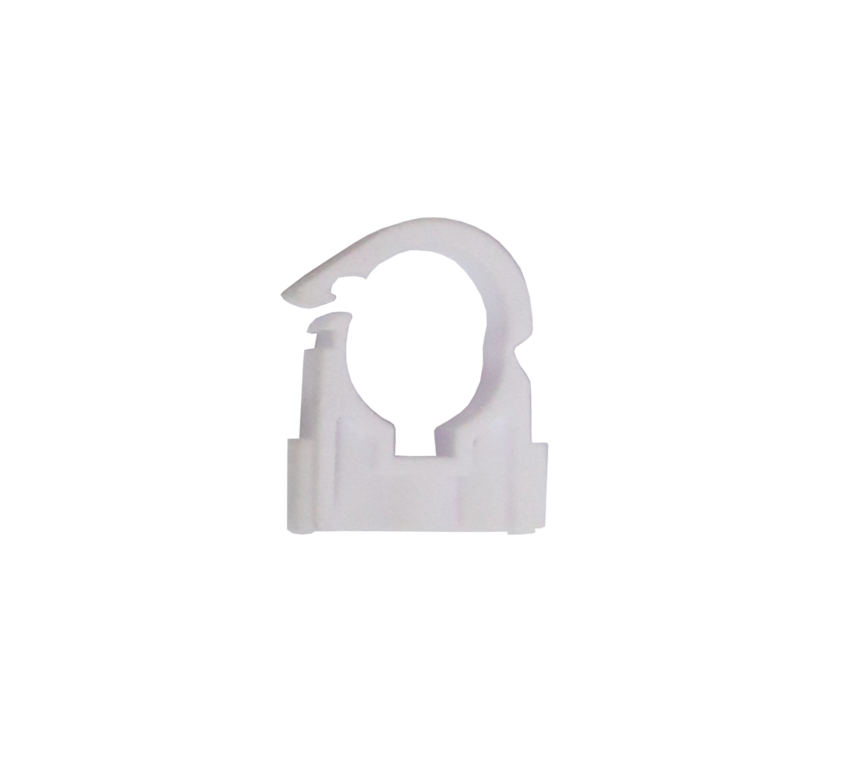 15mm White Clip Over Pipe Clips