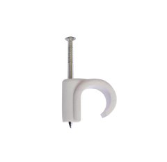 15mm White Nail In Pipe Clips