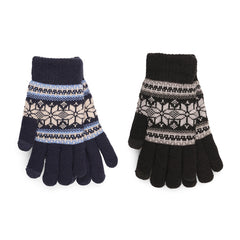 Mens Jacquard Touch Screen Gloves