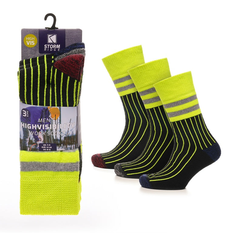 Mens Neon Work Socks