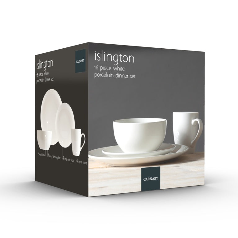 Islington Coupe White Dinner Set