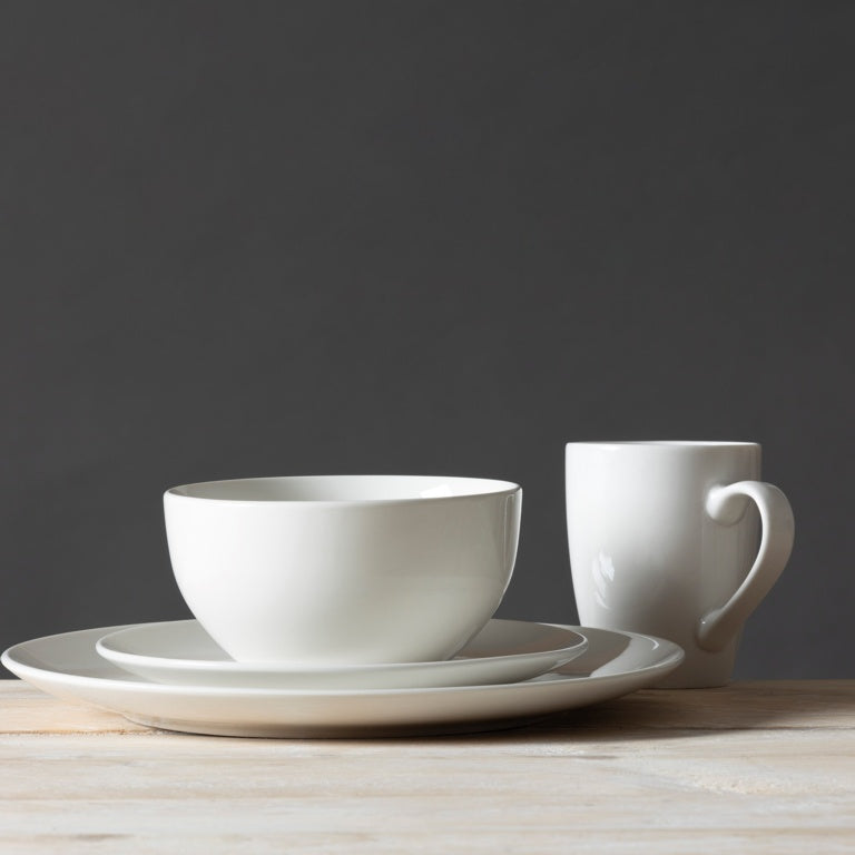 Islington Coupe White Dinner Set