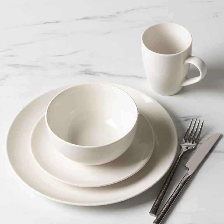 Islington Coupe White Dinner Set