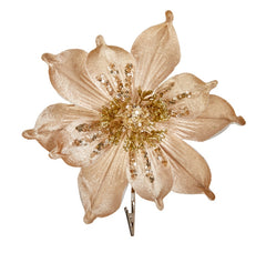 Champagne Gold Flower On Clip