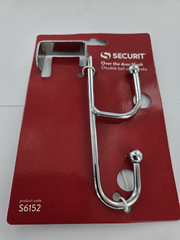 Chrome Plated Overdoor 2 Ball Hook Rail