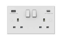 Switched Socket With USB A + C Double Pole