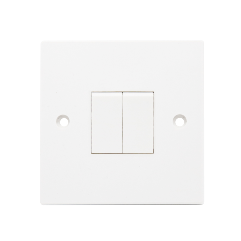 Square 2 Gang 2 Way Light Switch