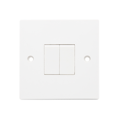 Square 2 Gang 2 Way Light Switch