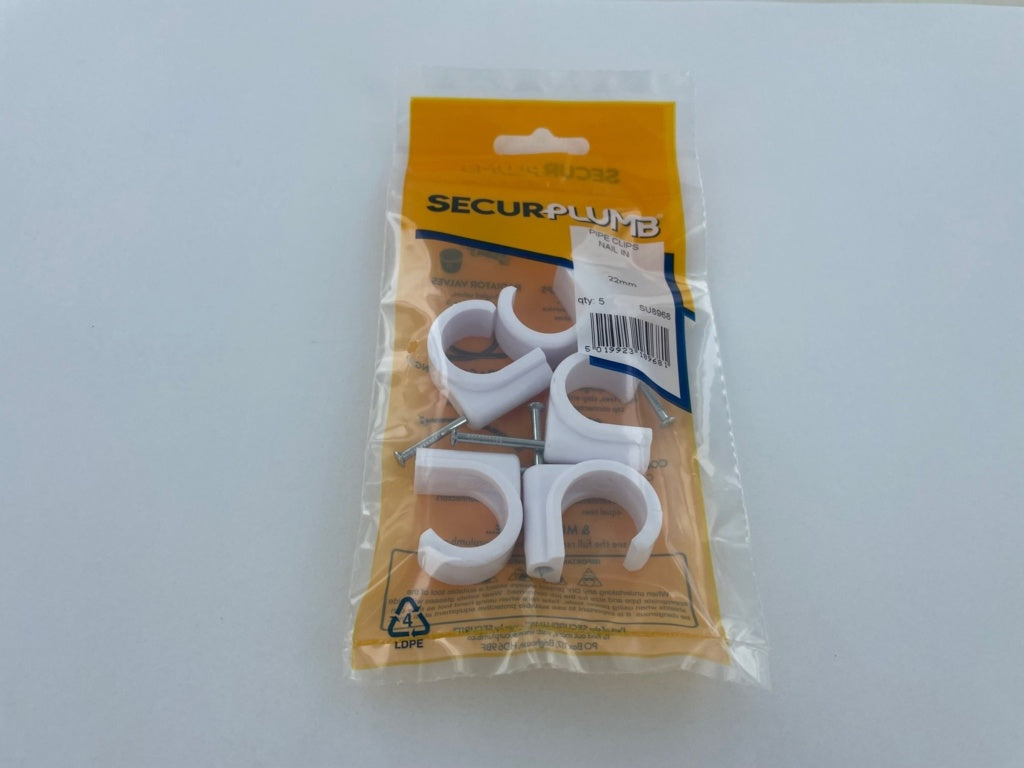 Pipe Clips Nail In 22mm