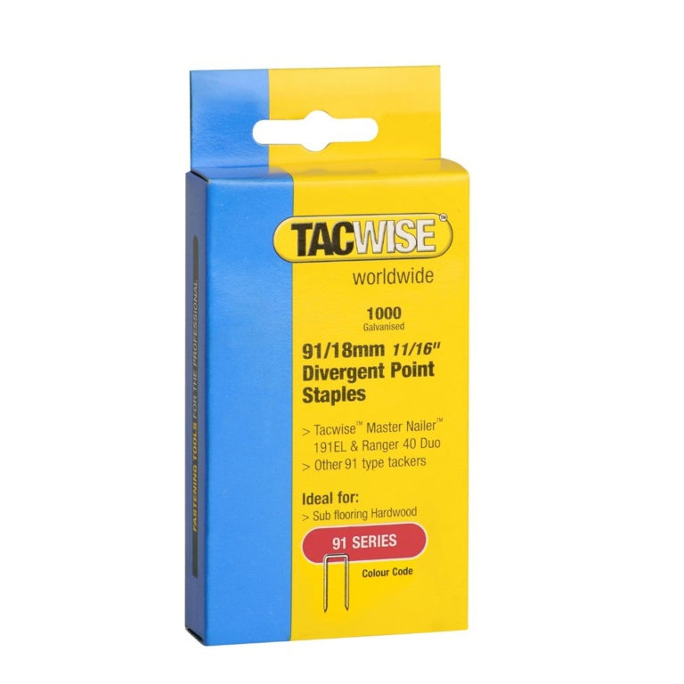 Divergent Point Crown Staples 91/18mm