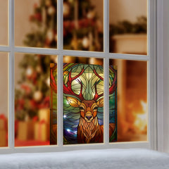 Battery Operated Lit Glass Stag Table Top 50 LED Warm White