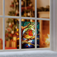 Battery Operated Lit Glass Robin Table Top 50 LED Warm White