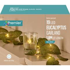 Battery Operated Lit Eucalyptus Garland