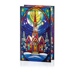Battery Operated Lit Church Street Glass Table Top 50 Warm White LEDs