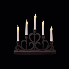 5 LED Vintage Heart Candle Bridge