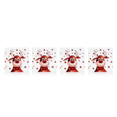 4 Piece Ceramic Reindeer Coasters