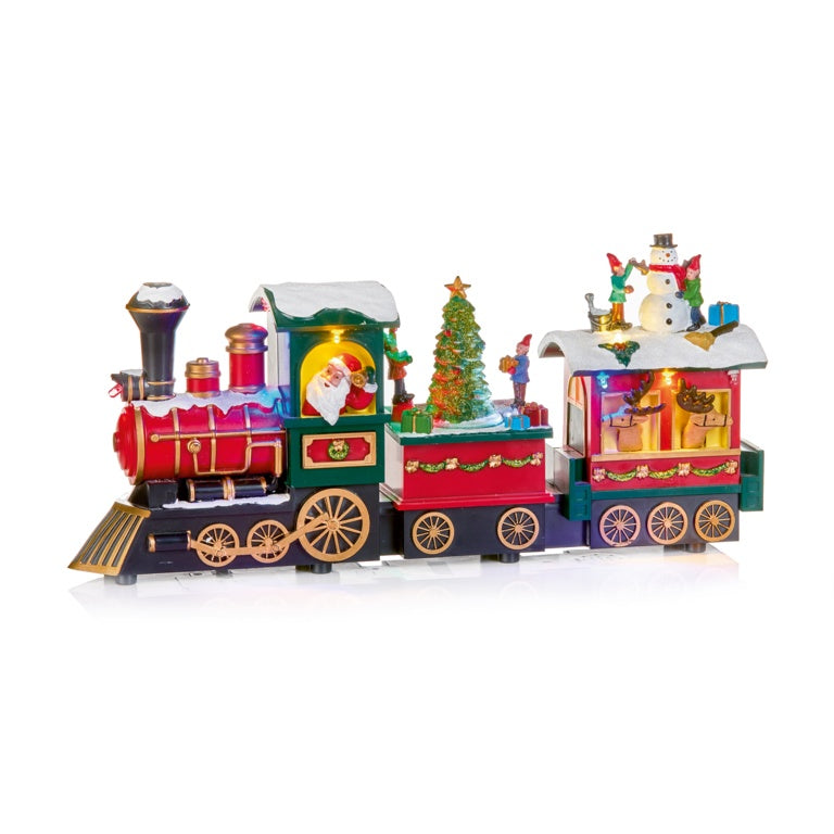 Battery Operated Lit Animated Christmas Train