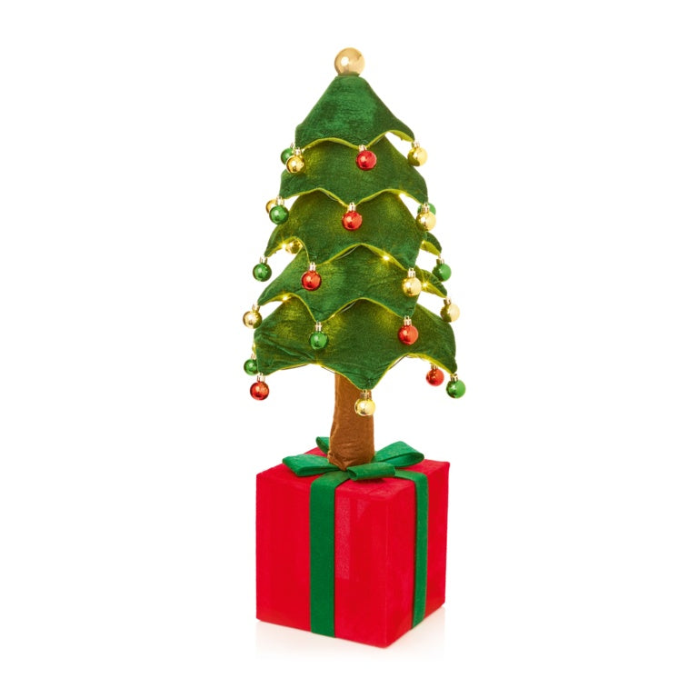 Battery Operated Lit Xmas Tree With LED Lights