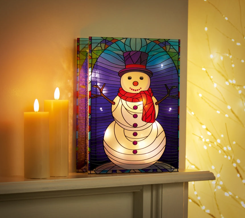 Battery Operated Lit Snowman 50ww LED