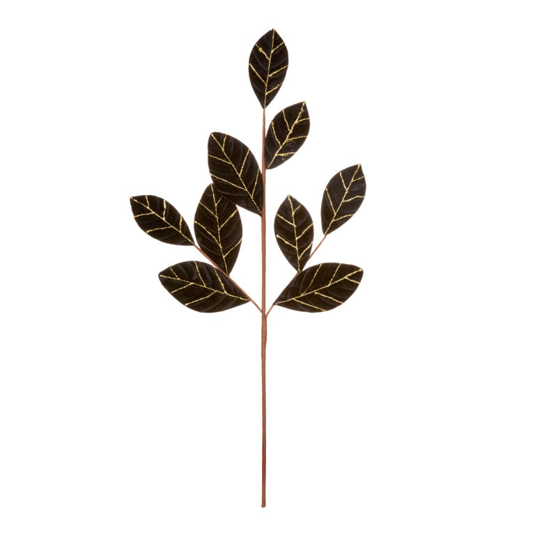 Black Velvet Magnolia Leaf Spray