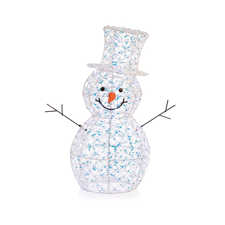Battery Operated Iridescent Snowman With 50 LEDs
