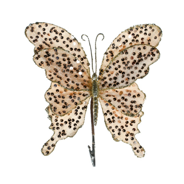 Champagne Gold Sequin Butterfly
