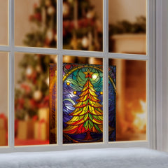 Battery Operated Lit Glass Tree Table Top 50 Warm White LEDs