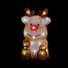 Battery Operated Lit Antler Reindeer 24 LEDs & Timer