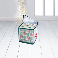 64 Compartment Ornament Storage Box With Trays